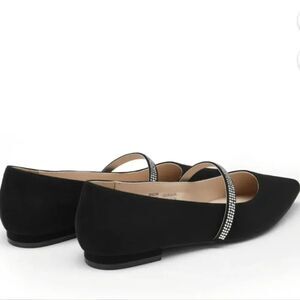 BRAND NEW LYNX RHINESTONE STRAP SLIP-ON BALLET FLAT.